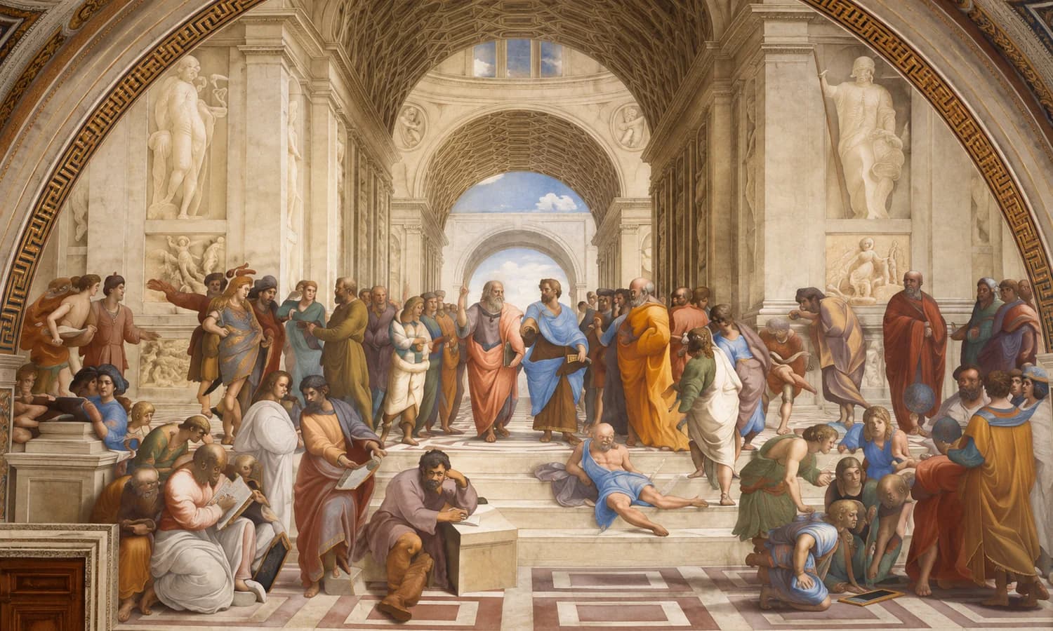 A depiction of The School of Athens